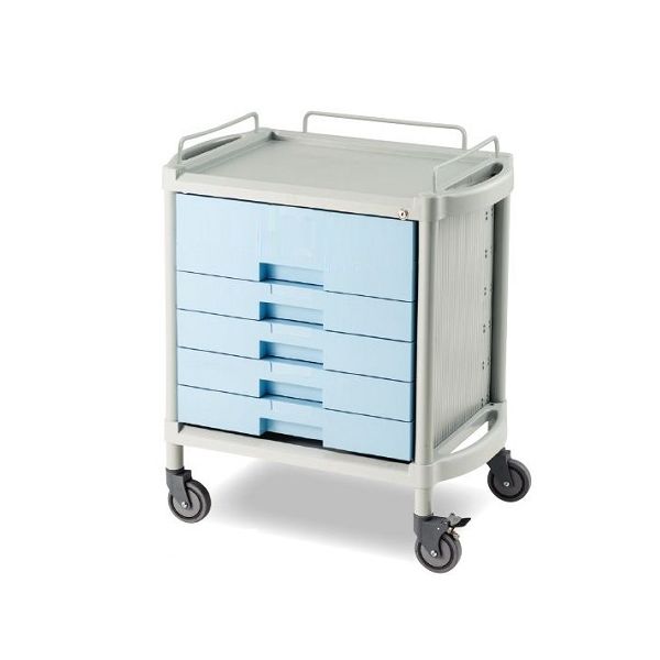 アズワン ユーティリティカート 鍵付き 浅型4段 深型1段 YDS-301 1個 8-2459-05（直送品）