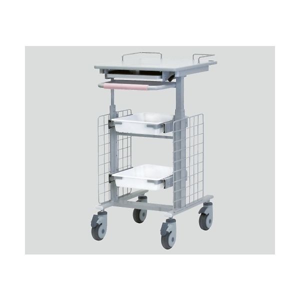 ナカバヤシ 電子カルテワゴンスリム(昇降タイプ サイドネット付き) 470×583×830~1050 RKW-402S 1個（直送品）