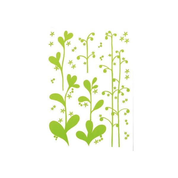 サンコーマーク工業 消臭抗菌・ウォールステッカー 草原の植物 DWS-292 1セット(3枚) 8-6429-04（直送品）