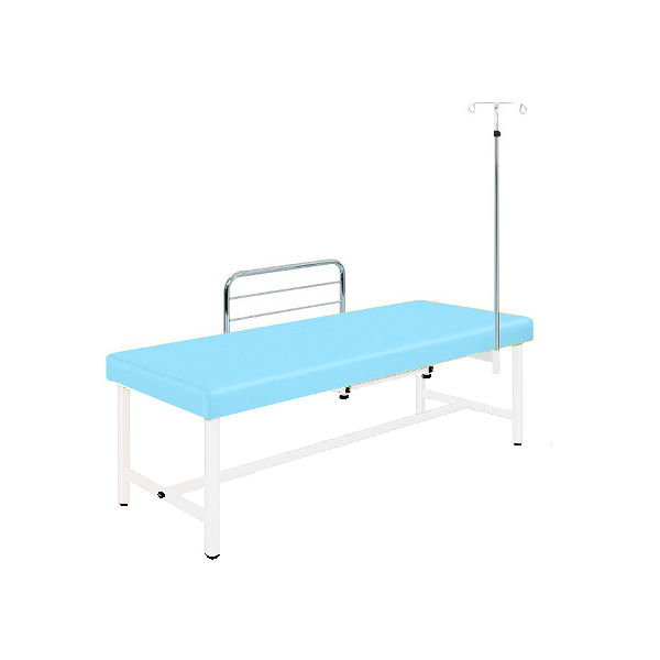 アズワン 診察台(サイドレール・ガードル架付) 65×180×55 マット・スカイブルー 脚・ホワイト SG18-SW 1個（直送品）