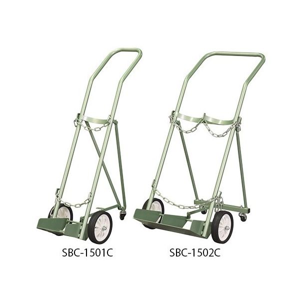 久喜製作所 キャスター付ボンベカート 2本用 SBC-1502C 1個 8-8458-02（直送品）