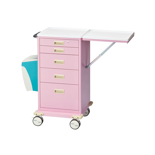 アズワン カラフルミニカート(ダストボックス付) ピンク 703×554×955 CMCD-P 1個 8-8506-01（直送品）