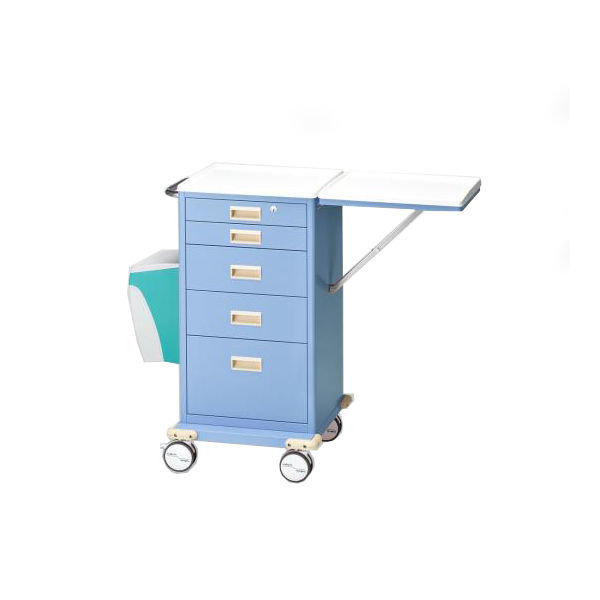 アズワン カラフルミニカート(ダストボックス付) ブルー 703×554×955 CMCD-B 1個 8-8506-03（直送品）