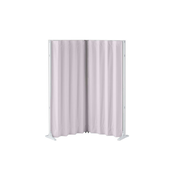 アズワン 抗菌アコーディオンスクリーン コーナー パステルピンク 1500(750×2)×1650 8-9921-05 1個（直送品）