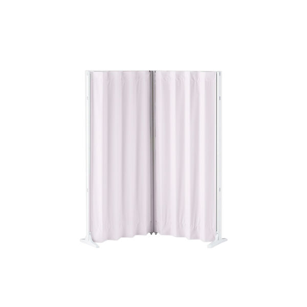 アズワン 抗菌アコーディオンスクリーン コーナー パステルピンク 1500(750×2)×1800 8-9921-06 1個（直送品）