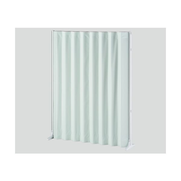 アズワン 抗菌アコーディオンスクリーン 直線 パステルグリーン 1800×1800 8-9922-04 1個（直送品）