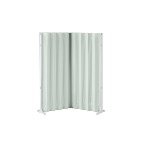 アズワン 抗菌アコーディオンスクリーン コーナー パステルグリーン 1500(750×2)×1650 8-9922-05 1個（直送品）