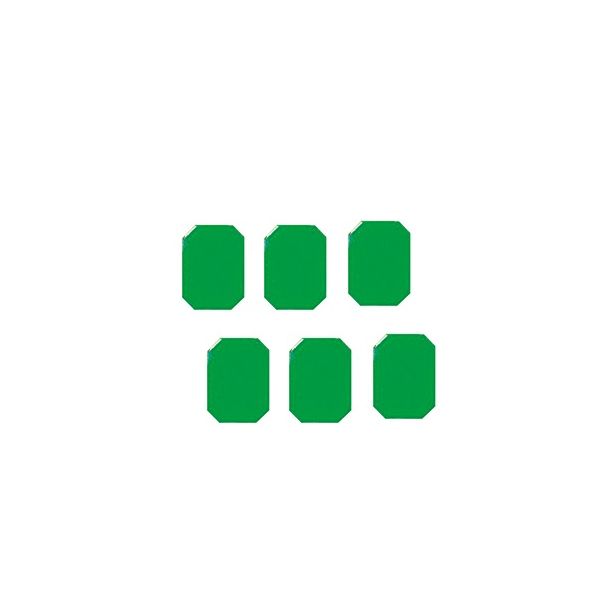 アズワン マグネットマーク(文字なし) 蛍光グリーン 6個入 0-2605-13 1セット(18枚:6枚×3組)（直送品）