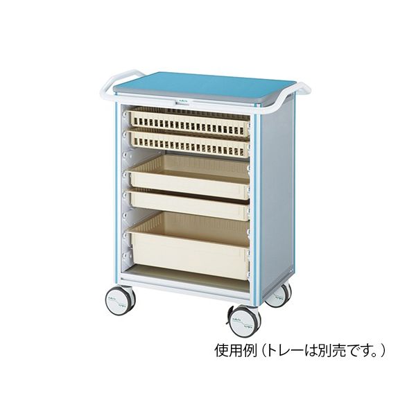 アズワン ヨーロピアンカートII(アルティアトレー) ブルー 850×540×1050mm EL-TB 1台 0-5751-11（直送品）