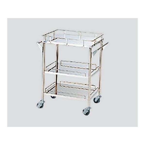 アズワン ステンレスグリーンカート(静音タイプ) 3段 720×450×835mm SS-3S 1台 3-4085-13（直送品）