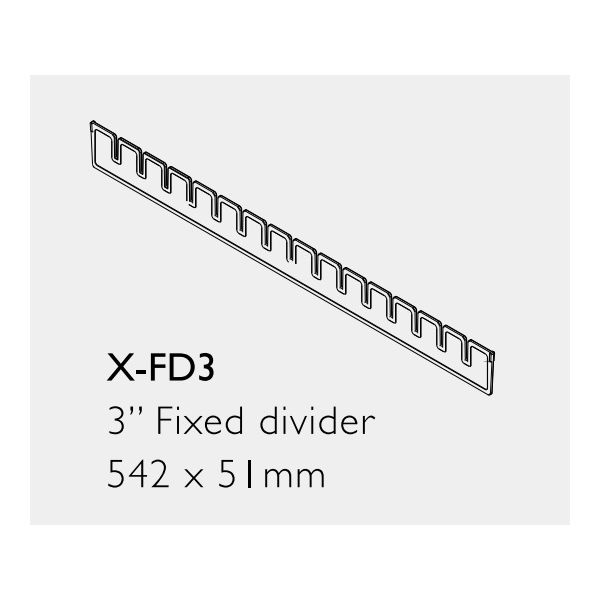 アズワン 救急カート［LUXE］用 仕切板（上段用・横） X-FD3 1セット（3枚） 8-1341-14（直送品）