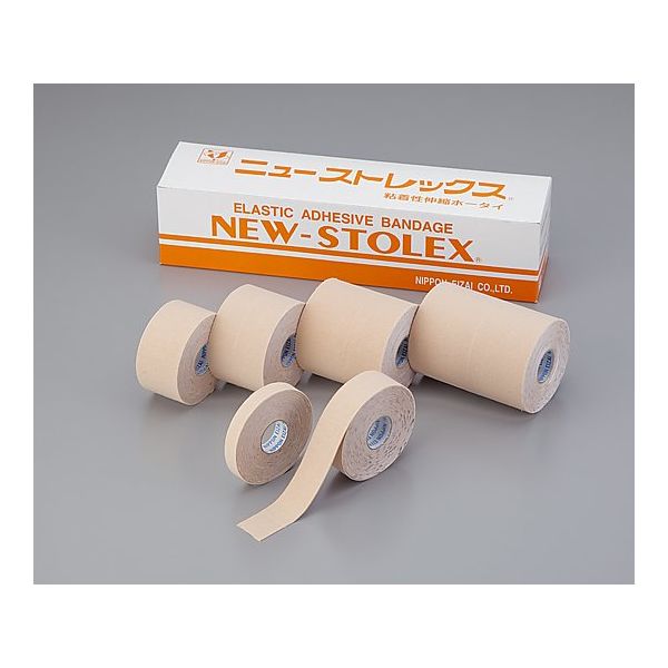 日本衛材 ニューストレックス(粘着性伸縮包帯) 2.5号 37.5mm×5m 3巻入り NE-265-P 1セット(6巻:3巻×2箱)（直送品）