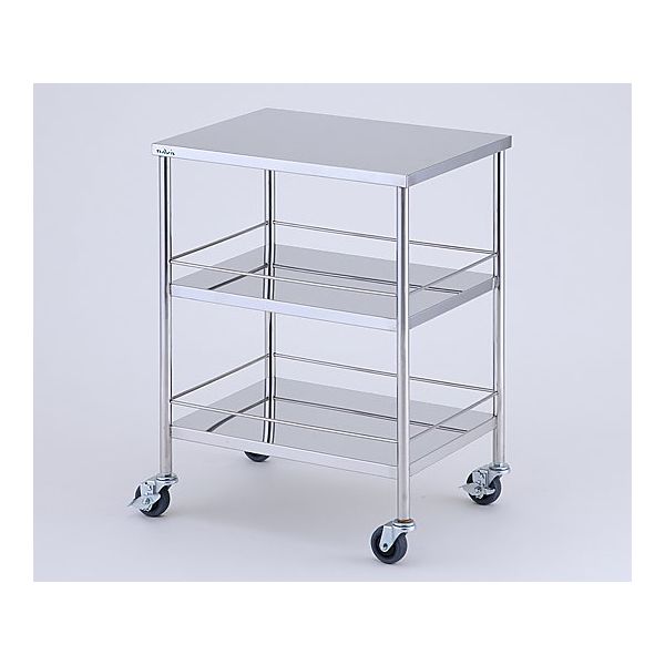 アズワン エコノミー回診車(静音タイプ) 3段 450×300×800mm KSC3-S 1台 8-3946-03（直送品）