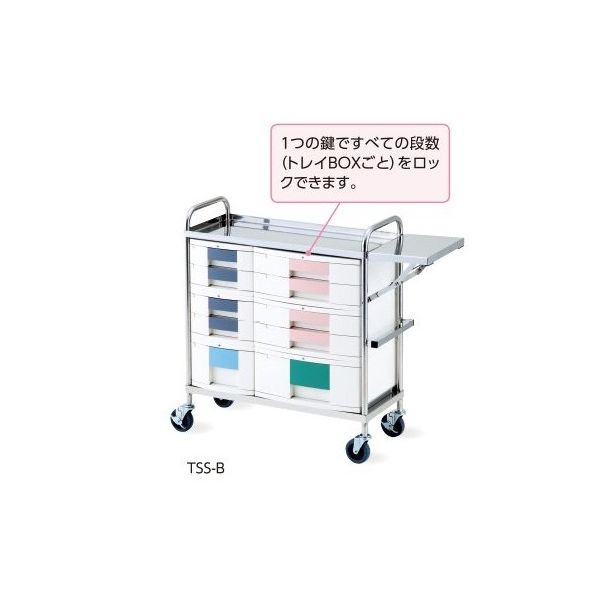 アズワン とっても静かな処置車 849×353×942mm TSS-B 1台 8-3962-02（直送品）