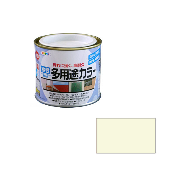 アサヒペン　AP　水性多用途カラー　1/5L　ミルキーホワイト　as04　（直送品）