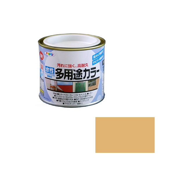 アサヒペン　AP　水性多用途カラー　1/5L　シトラスイエロー　as10　（直送品）