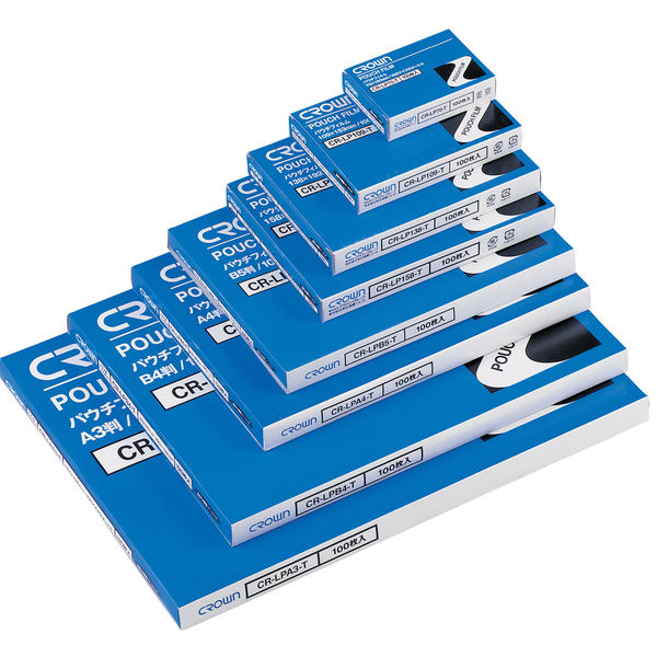 東京クラウン パウチフィルム(一般カードサイズ) 01011 1箱(100枚入) 23-5579-01（直送品）