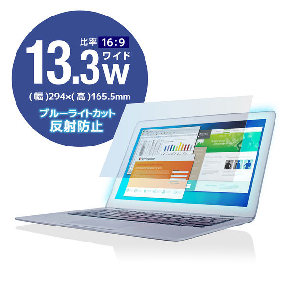 エレコム ブルーライトカット液晶保護フィルム EF-FL133W2BL 1個（直送品）