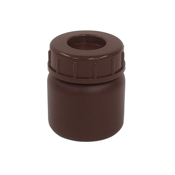 コクゴ PE広口瓶 茶 100ml 101-5850302 1セット(50個:1個×50本)（直送品）
