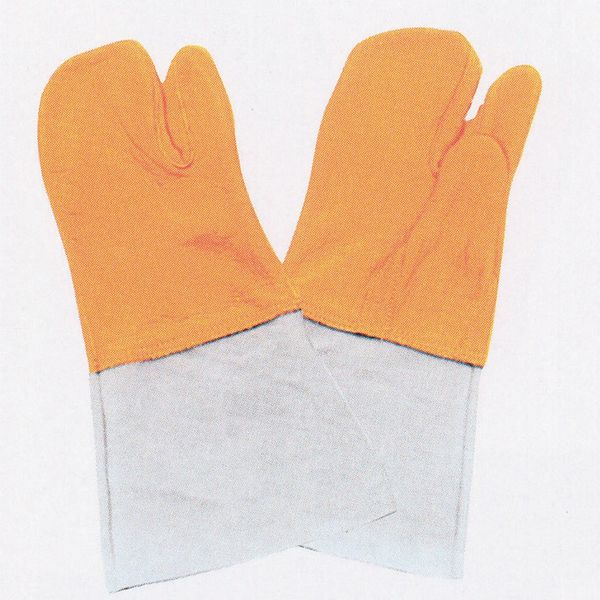 コクゴ 溶接用手袋 YG-3 牛コンビ3本指 104-66002 1セット（2双