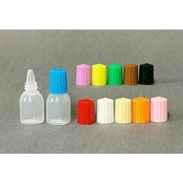 コクゴ ポリ点眼瓶滅菌済 5ml 2号 (100本入) 本体原色 キャップ黄 101-2970403 1セット(200本:100本×2箱)（直送品）