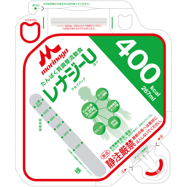 クリニコ レナジーUアセプバッグ（267） 400kcal 1箱（20個入）（直送品）