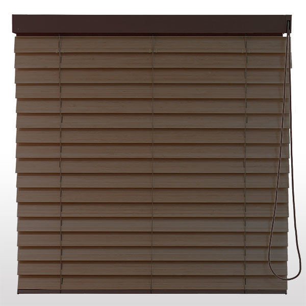 ニチベイ　よこ型ブラインド　竹シリーズ　幅1550mm×高さ2200mm　右操作　ループコード長さ1400ｍｍ　ダーク　（直送品）