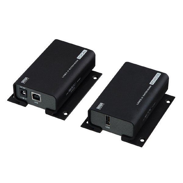 サンワサプライ USB2.0エクステンダー 最大100m延長 ブラック USB-EXSET1 1個（直送品）