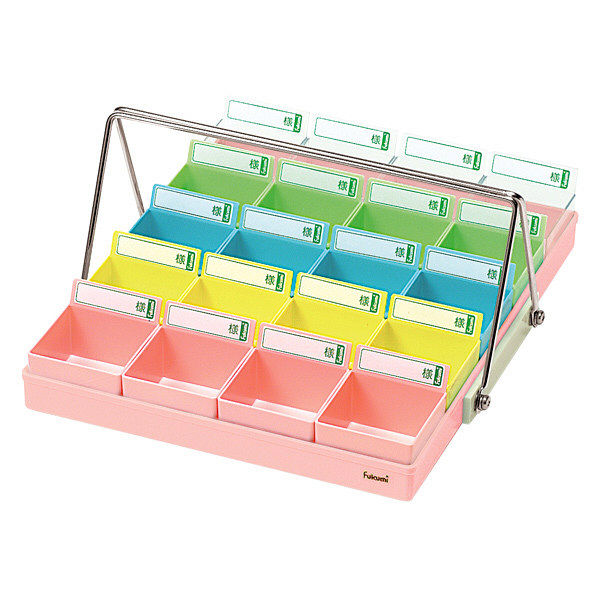 エスティーメディカル 投薬トレー(20人用)ハンガー付 PT-20P5H 1個 19-7640-01（直送品）