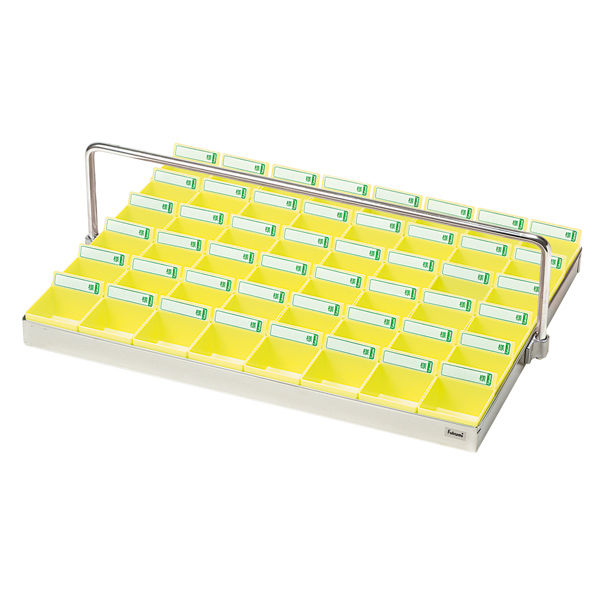 エスティーメディカル 投薬トレー(48人用)ハンガー付 ST-48YH 1個 19-7690-04（直送品）