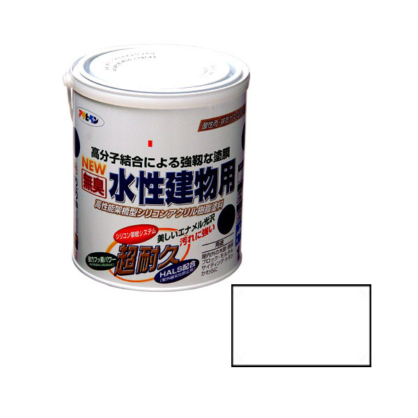 アサヒペン　AP　水性建物用　1.6L　白　9011241　（直送品）