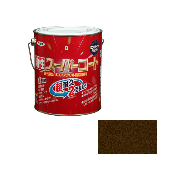 アサヒペン　AP　油性スーパーコート　1.6L　ブロンズ　9011759　（直送品）