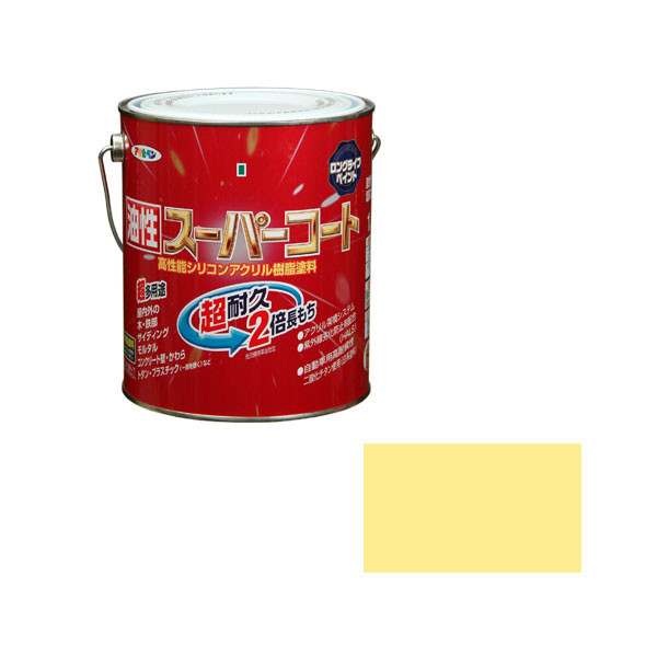 アサヒペン　AP　油性スーパーコート　1.6L　クリーム色　901195　（直送品）