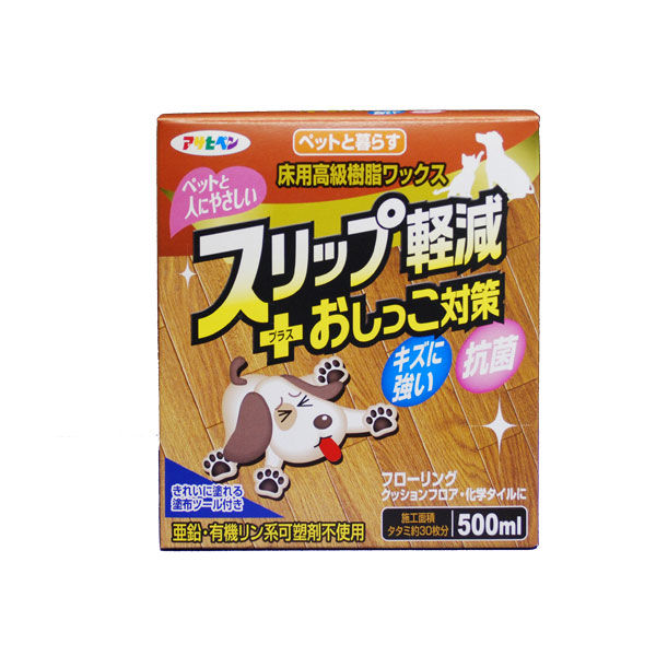 アサヒペン　APペットと暮らす床用高級樹脂ワックス500ml　9015947　（直送品）