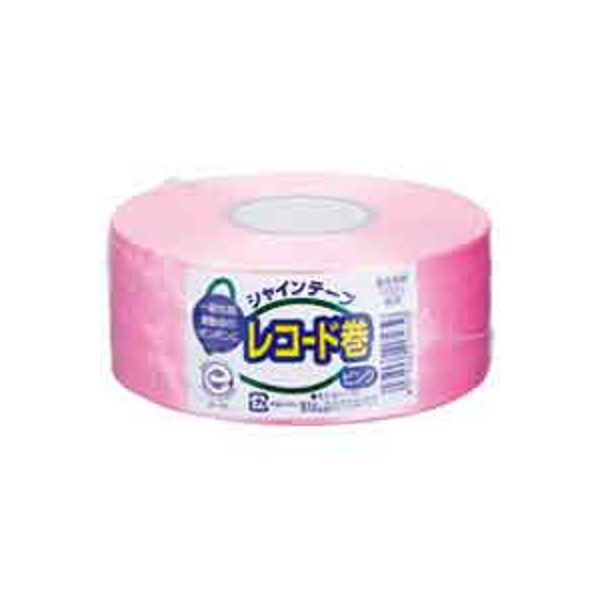 松浦産業　シャインテープ　レコード巻　４２０Ｐ　桃　3個　（直送品）