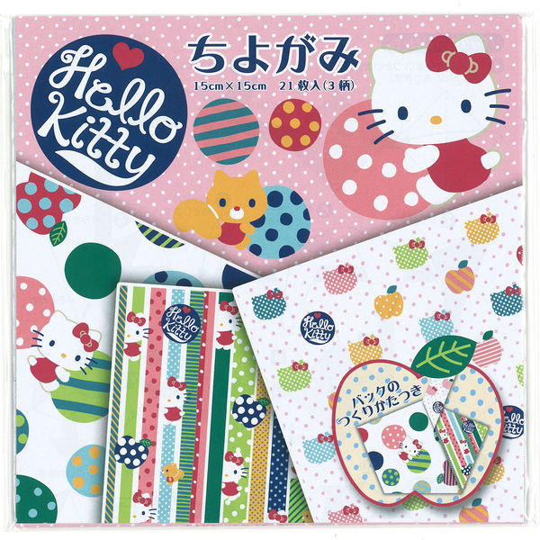 トーヨー　ちよがみ　キティ　15ｃｍ　21枚入　０３１４０１　5冊（直送品）