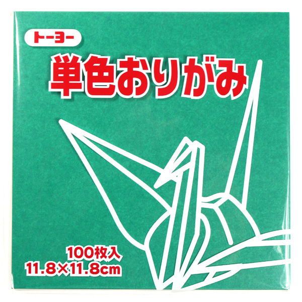 トーヨー トーヨー　単色おりがみ　あおみどり　11．8ｃｍ　100枚入 ０６３１１７ 1セット（5冊）