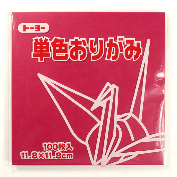 トーヨー　単色おりがみ　あさむらさき　11．8ｃｍ　100枚入　０６３１２７　5冊　（直送品）