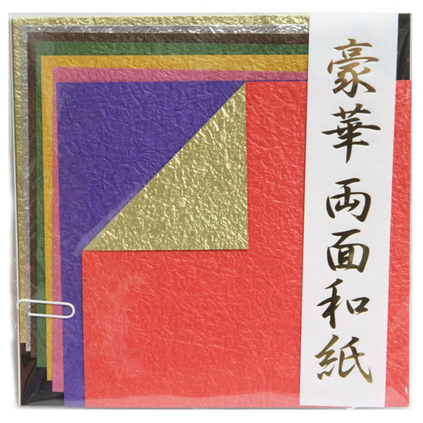 トーヨー　豪華両面和紙　15．ｃｍ　8枚入　０１８００５　3冊　（直送品）