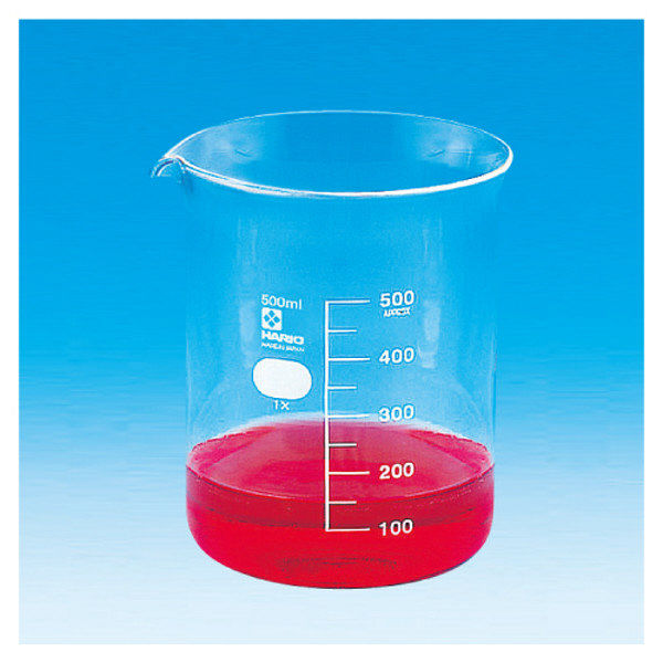 HARIO ビーカー(ガラス製) 371-01-01-09 1箱(17個入) 23-3233-04（直送品）