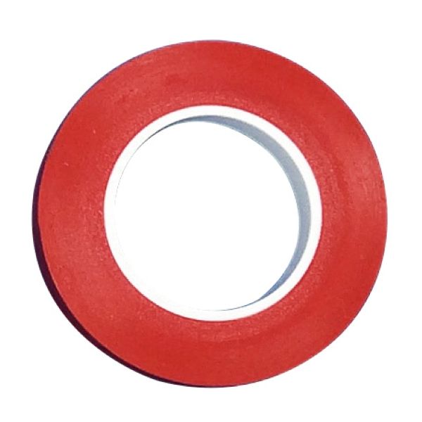 名優 器材識別用カラーテープ 赤 T-125 1個 24-3403-00-04（直送品）