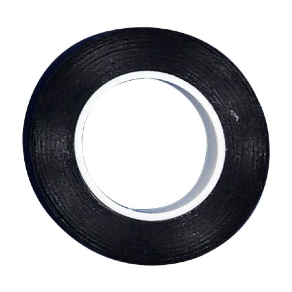 名優 器材識別用カラーテープ 黒 T-125 1個 24-3403-00-09（直送品）