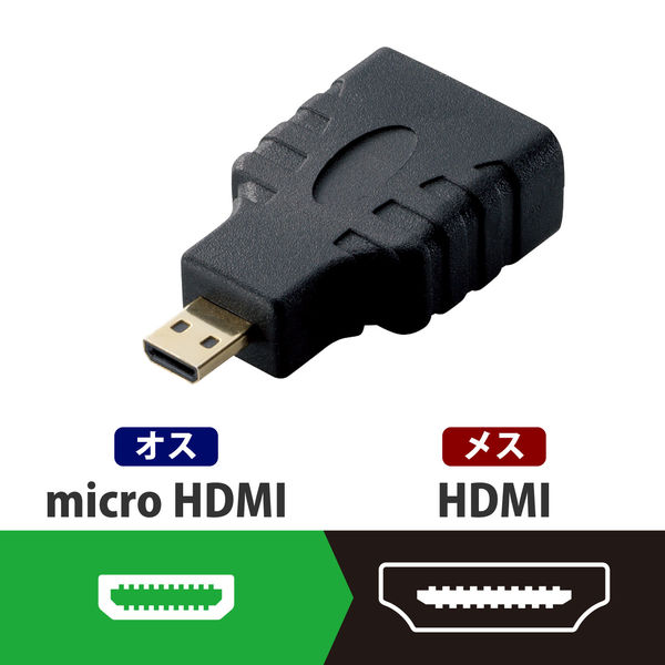 エレコム ＨＤＭＩ変換アダプタ　ＡＦーＤ　ブラック AD-HDAD3BK 1個