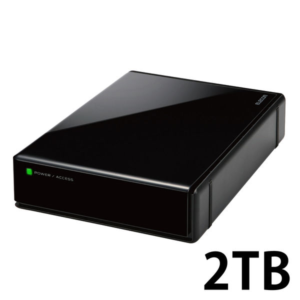 HDD (ハードディスク) 外付け 2TB USB3.0 暗号化 ブラック ELD-EEN020UBK エレコム 1台