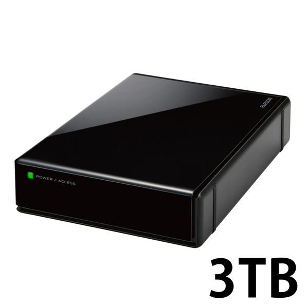 HDD (ハードディスク) 外付け 3TB USB3.0 暗号化 ブラック ELD