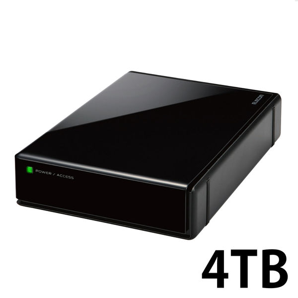 HDD (ハードディスク) 外付け 4TB USB3.0 暗号化 ブラック ELD 
