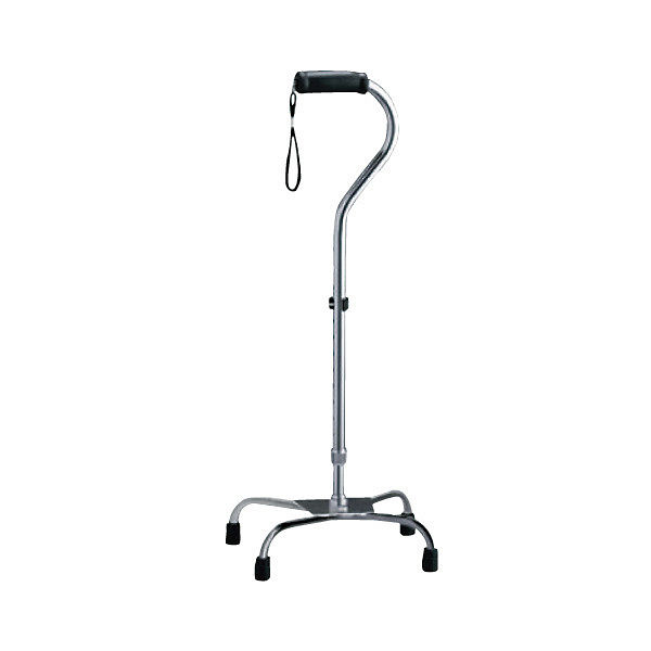 松永製作所 四点杖ラージベース シルバー CMS-40L 1箱(2本入) 23-3507-00-01（直送品）