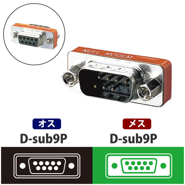 エレコム シリアルリバースアダプタ AD-R9 1個