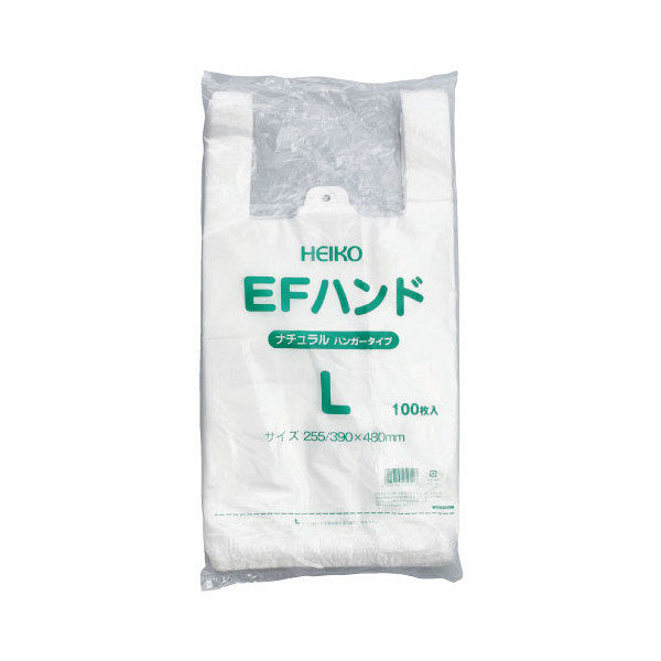 シモジマ レジ袋（半透明）EFハンド 05461 1セット（2100枚:100枚入×21袋） 23-7268-03（直送品）