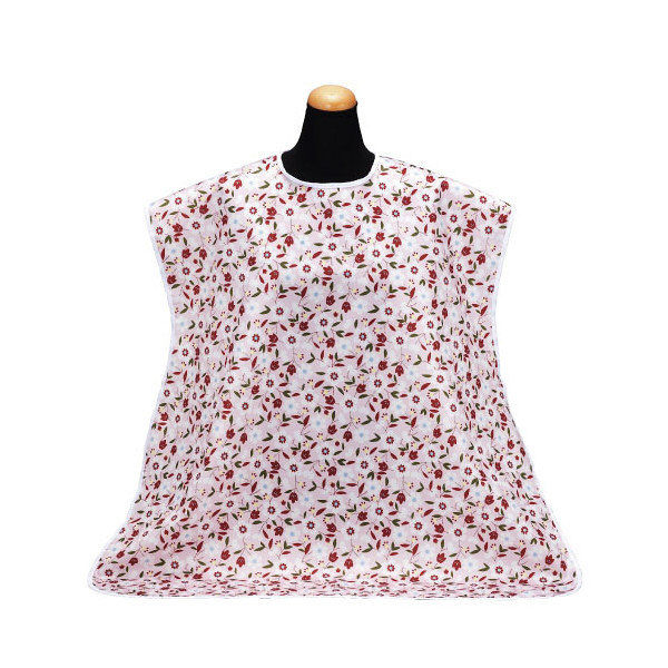 松本ナース産業 食事用エプロン 介護用  花ピンク 2500 1箱(6枚入) 24-2544-00-02（直送品）